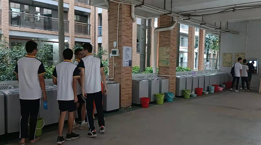 好評續(xù)單！江門一中學校持續(xù)追加共享洗衣機！