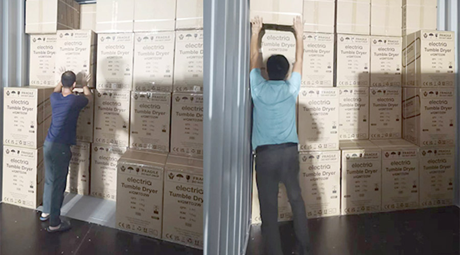 講效率！快速完成英國客戶Electriq衣物烘干機裝柜出貨任務(wù)